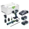 Perceuse-visseuse à Percussion 18V Festool QUADRIVE + 2 Batteries + Chargeur Rapide + SYS3 - 577248 -Outils Séries Magasin AFD 181177