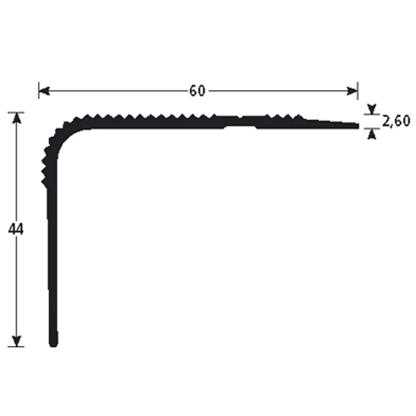 Nez De Marche Maxi Strié Percé Alu Incolore 60 X 44 Mm Longueur 3 Mètres Romus 15553 5 Nez De Marche Maxi Strié Percé Alu Incolore 60 X 44 Mm Longueur 3 Mètres Romus 15553 – Image 3