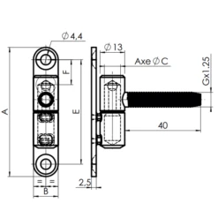 Monin Fiche Paumelle à Visser Pour Porte Et Fenêtre En PVC -Outils Séries Magasin fiche paumelle2