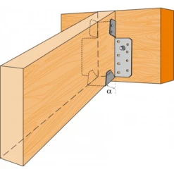 Sabot à Pente Réglable SPR Largeur 38 Mm Simpson Strong-Tie SPR38/120 -Outils Séries Magasin imageproduct349869 2