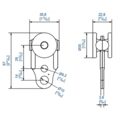 Chariot à 2 Galets Auto-orientables En Nylon Sur Axe Lisse En Inox : Mantion 0731