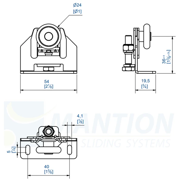 Monture Sur Chant Mantion Tubel Pour Porte De Placard - 30 Kg Max 4 Monture Sur Chant Mantion Tubel Pour Porte De Placard - 30 Kg Max – Image 2