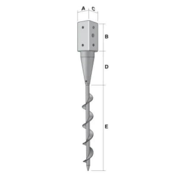 Pied De Poteau Carré à Visser 71x71 Mm Simpson Strong-Tie PPJST70/660 4 Pied De Poteau Carré à Visser 71x71 Mm Simpson Strong-Tie PPJST70/660 – Image 2