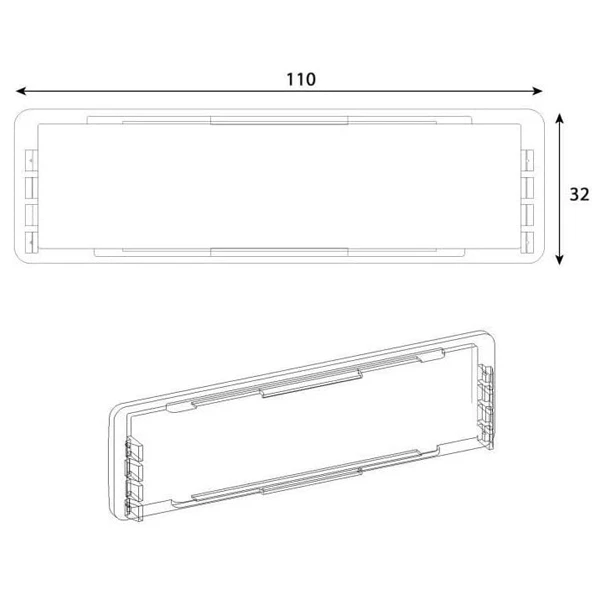 Porte Nom Pour Boîtes Aux Lettres Decayeux - 110 X 32 Mm 4 Porte Nom Pour Boîtes Aux Lettres Decayeux - 110 X 32 Mm – Image 2