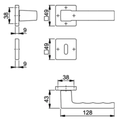 Ensemble Sur Rosace Clé En L Toulon Hoppe Alu Finition Noir Mat 11637614 7 Ensemble Sur Rosace Clé En L Toulon Hoppe Alu Finition Noir Mat 11637614 -Outils Séries Magasin schema 1