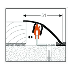Seuil De Porte Dénivelé Romus FCS-718 Aluminium Titane 0.90 Mètres -Outils Séries Magasin seuil4